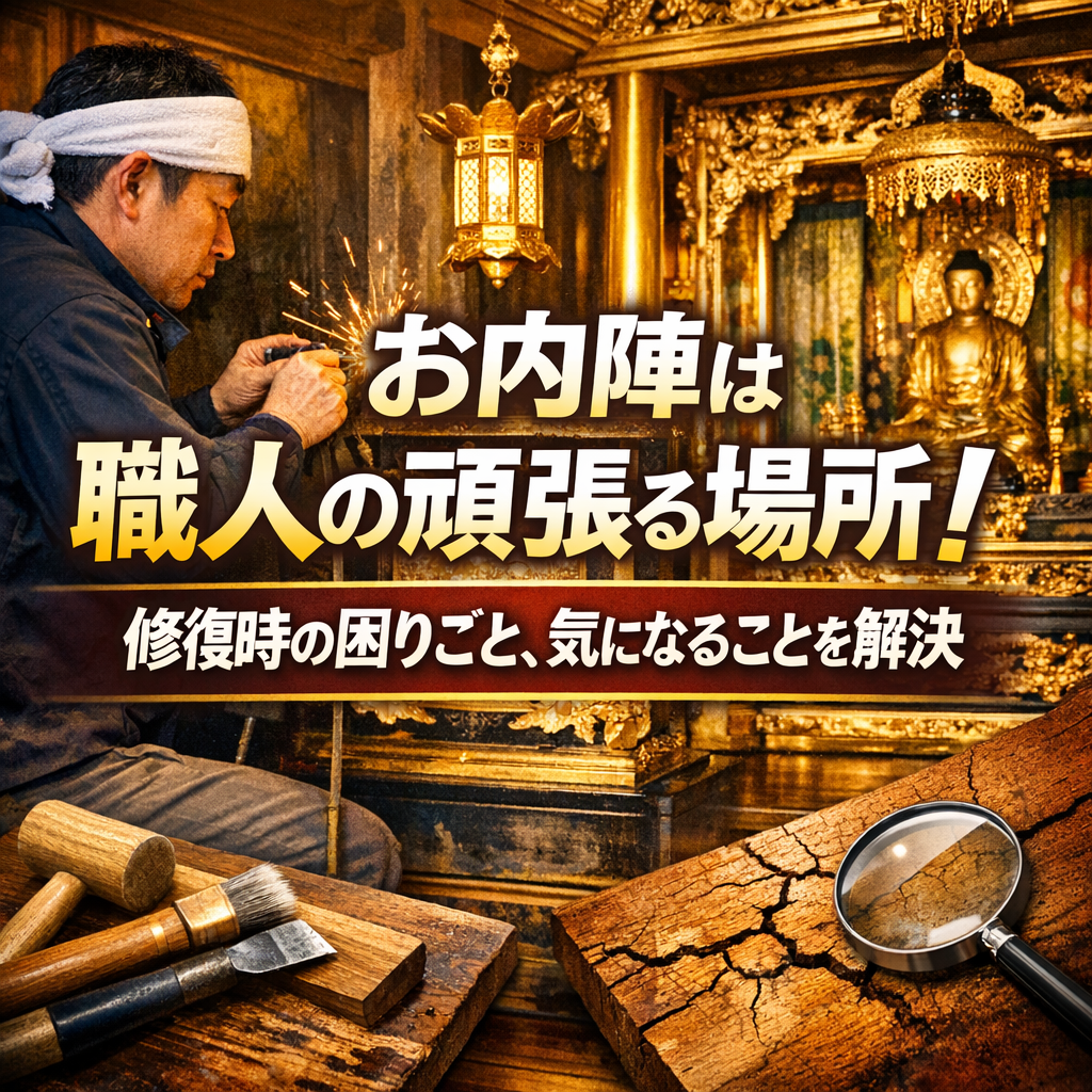 お内陣は職人の頑張る場所！修復時の困りごと、気になることを解決
