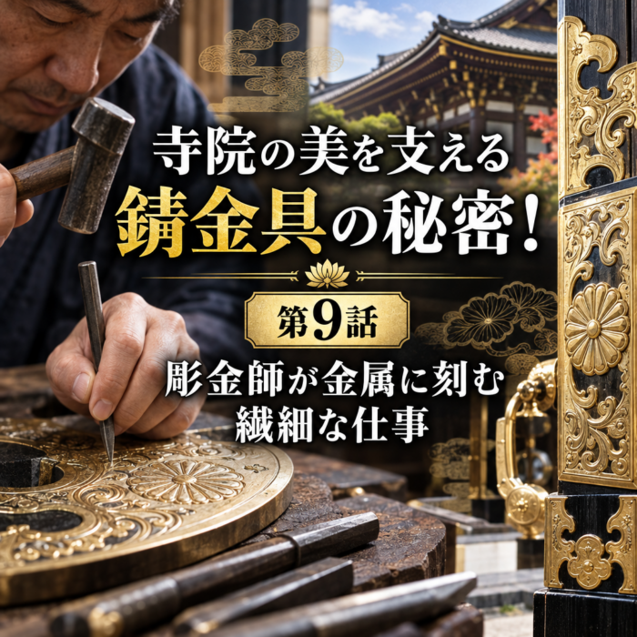 寺院の美を支える錺金具の秘密！第9話 彫金師が金属に刻む繊細な仕事