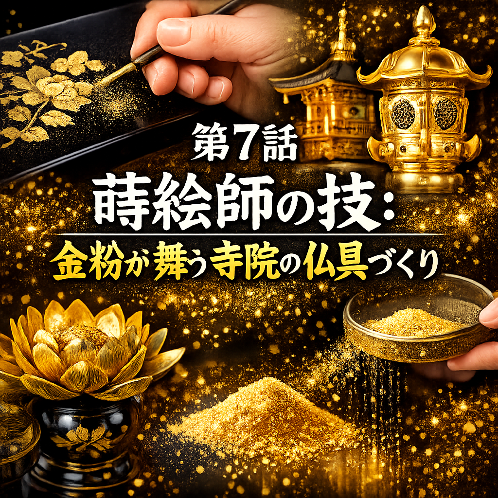 第7話 蒔絵師の技：金粉が舞う寺院の仏具づくり
