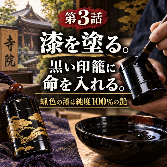 第3話 漆を塗る。黒い印籠に命を入れる。蝋色の漆は純度100％の艶